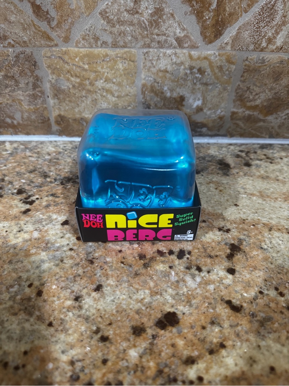 Large Nee Doh Nice Berg Blue Squishy Toy